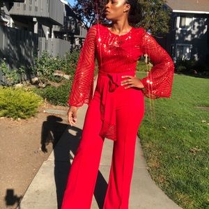 Sequin BodiceJumpsuit